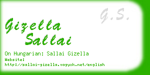 gizella sallai business card